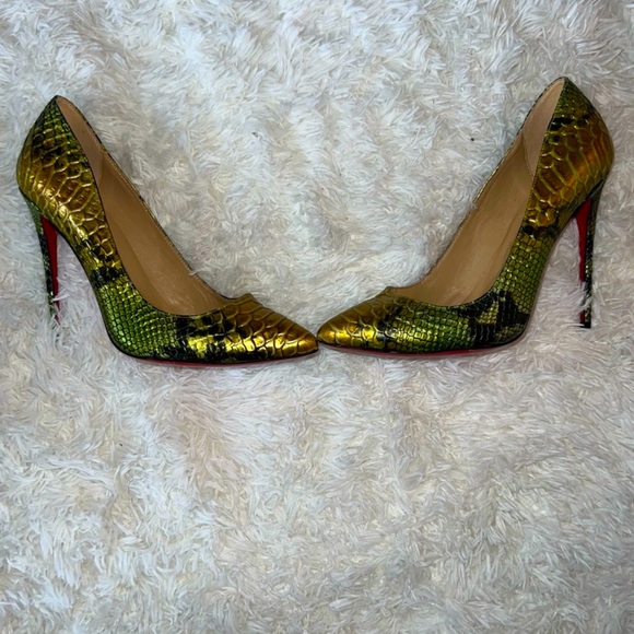Christian Louboutin So Kate Heels in Snake Skin print (NWOT) size 41 US 11 - Picture 4 of 5